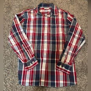 Men’s large Sonoma red and blue plaid button up